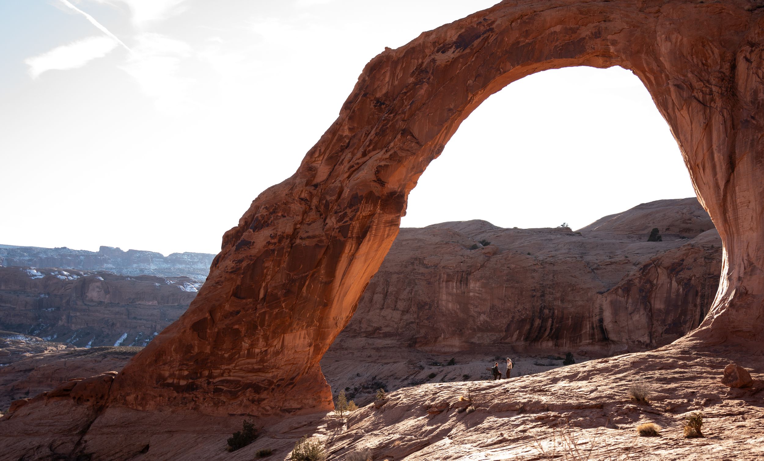 Corona Arch near Moab, Utah with almost no one else around, a quiet alternative to Delicate Arch.