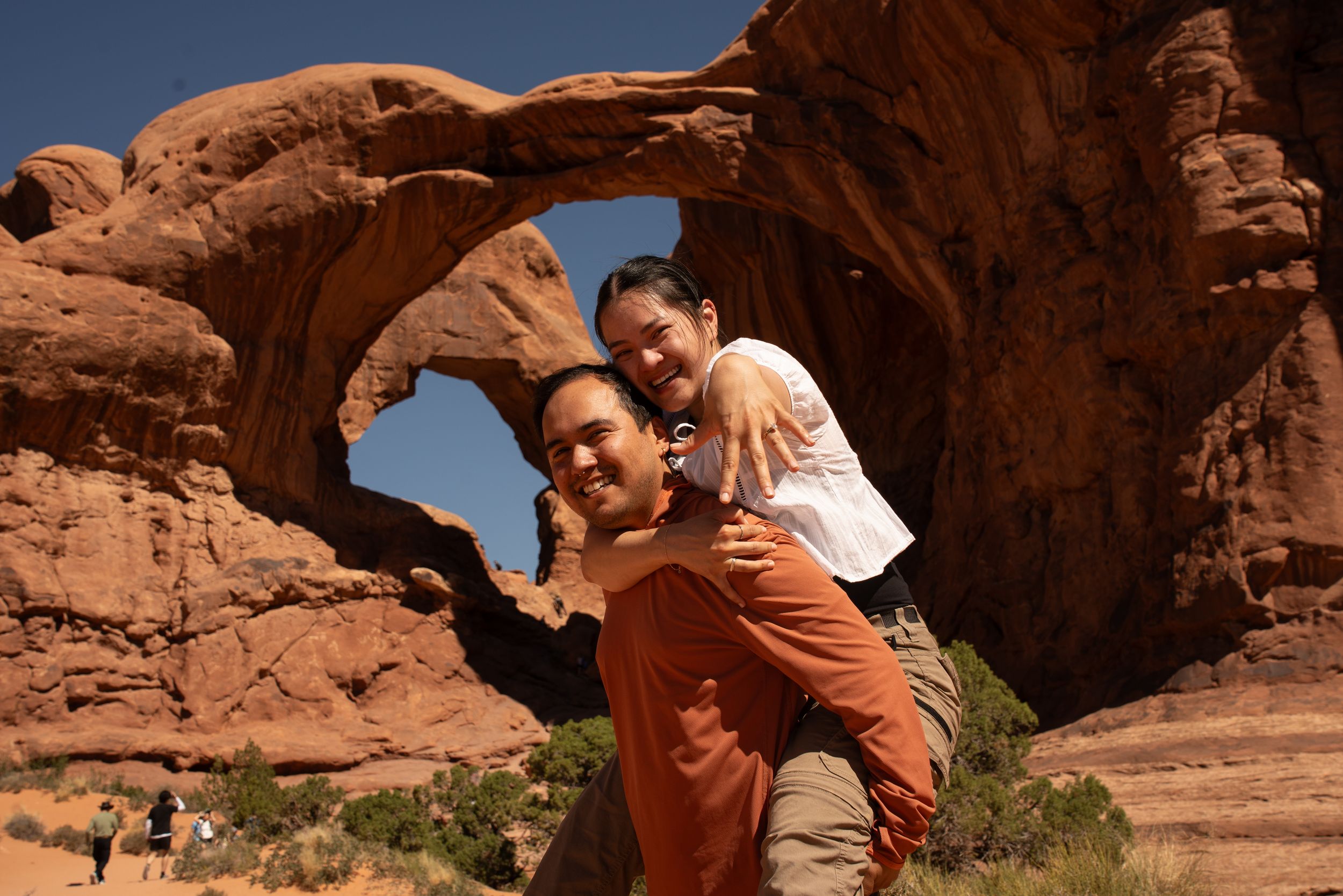 Double Arch Proposal at Arches National Park: Aaron + Lyna