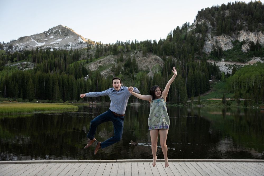 Couple in the Wasatch mountains of Utah, a representative Wasatch Front image